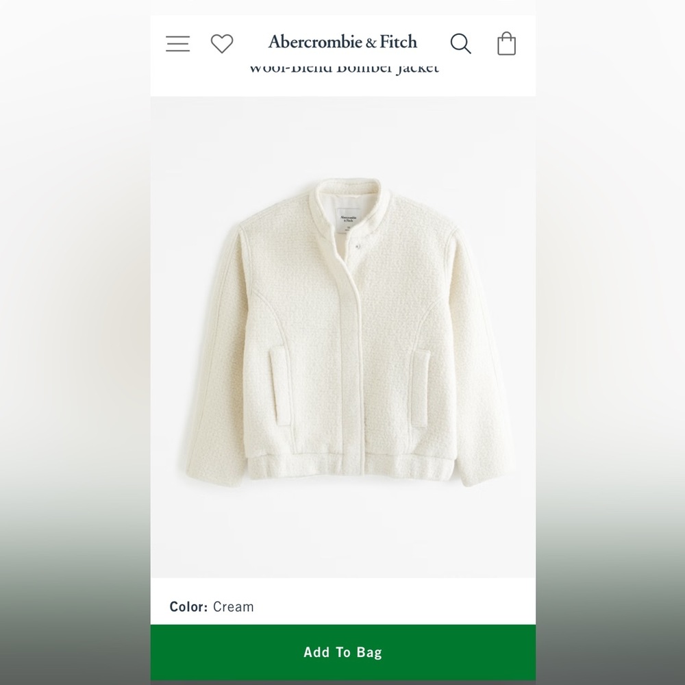 Wool-Blend Bomber Jacket